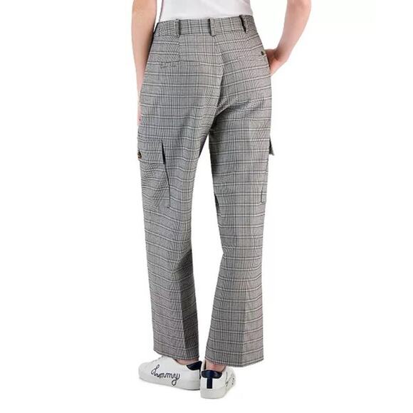 Tommy Hilfiger Women's Houndstooth Ankle Cargo Pants Size 16 - Picture 4 of 6